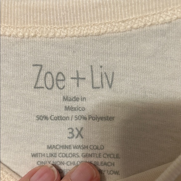 Zoe + Liv Cream Ballet Troupe Tee. 3xl. Whisper White color. NWT. - Picture 8 of 9